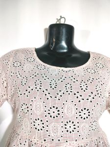 Pink Embroidery Tops (Women's)