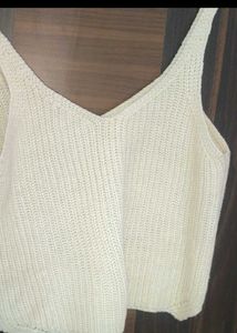 cream  Knit Tank Top