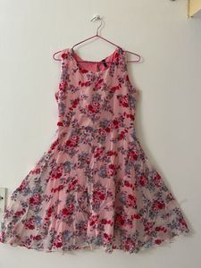 pink floral dress
