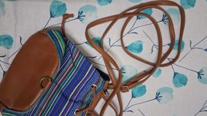 Semi Leather Look Stylish Girls Backpack