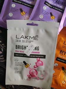 lakme skin solution sheet mask pack of 13