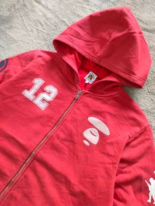 BAPE Full Zip Hoodie Red Ape Head 12