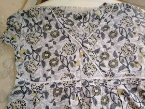 Floral Print Wrap Kurta