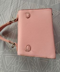 Chic Pink Textured Handbag