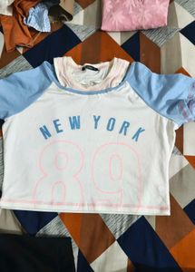 Cute Cropped "New York" T-Shirt