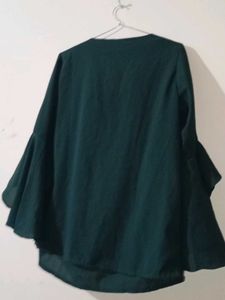 Elegant Green Long Sleeve Top