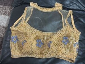 Embellished Beige Ethnic Blouse