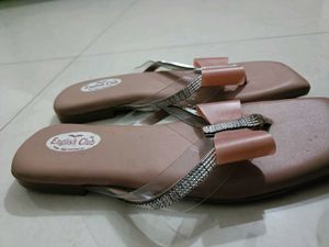 English Club Pink Bow Sandals - Size [Insert Siz