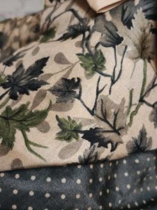 leaf print saree