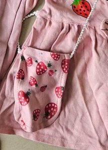 Cute Strawberry Dress Set for Toddlers