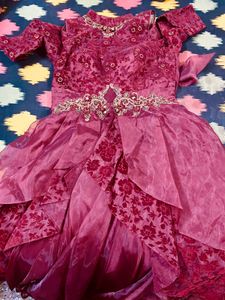 Stunning Maroon Ethnic Gown