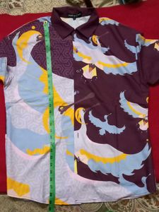 NEW SHIRT Artistic Print Button-Up good one