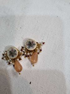 Exquisite Pearl and Stone Earrings