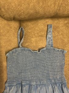 Blue Smocked Sundress