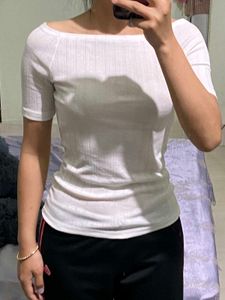 White Off-Shoulder Top