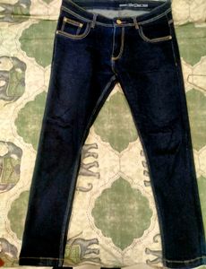Raw Navy Blue Denim Jeans
