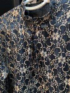 Men's Black Brocade Kurta