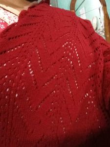 Red Knit Wrap