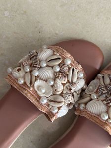 Shell Embellished Flats