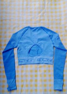 Echt Blue Long Sleeve Gym Top