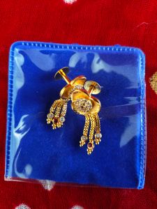 Elegant Gold-Tone Flower Earrings