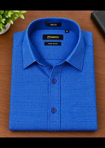 Men's Slim Fit Royal Blue Shirt