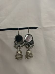 Mirror Jhumka Earrings