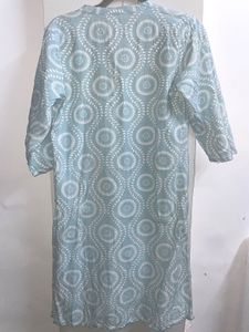 Light Blue Printed Kurta