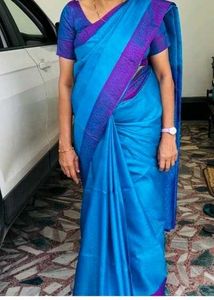 Blue & Purple Saree with Blouse