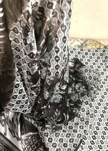 Crepe Senthetic Dress Material