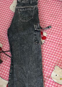 Acid Wash Cargo Jeans