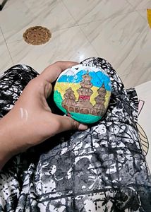 Hand-Painted Temple Rock
