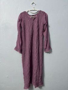 Lavender Chikankari Suit Set