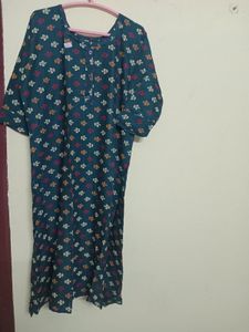 Green Ethnic Print Kurta