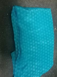 Teal Textured blouse Material