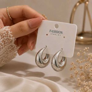Chunky Hoop Earrings Set of 2