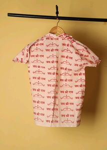 Shri Ram Print Cotton T-Shirt For Men