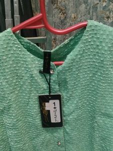 Mint Green Textured Top