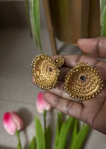 Elegant One gram Gold Jhumka Earrings