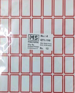 Stickers Labels pastable any product 2 sheet
