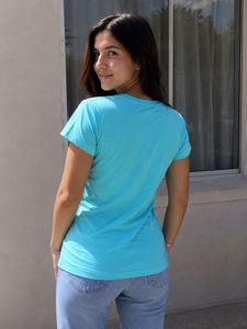 Women’s Sky Blue Graphic Printed T-Shirt