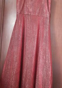 New Unused Sparkling Maroon long gown