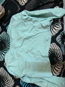 Light Blue Cropped Graphic T-Shirt