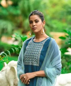 Elegant Teal Embroidered Kurta Set with Dupatta