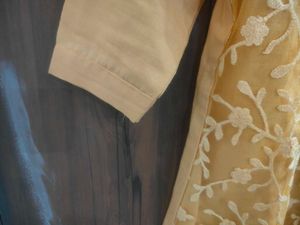Yellow Embroidered Kurta medium size