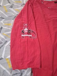 Elegant Red Kurta &amp; Pant  Set
