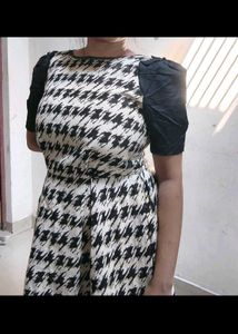 Houndstooth Print Dress