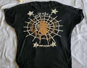 Halloween Spiderweb Print T-Shirt
