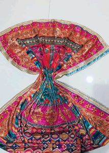 Vibrant Printed Dupatta with Lace Trim