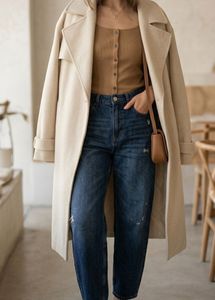 Ribbed Button-Up Top